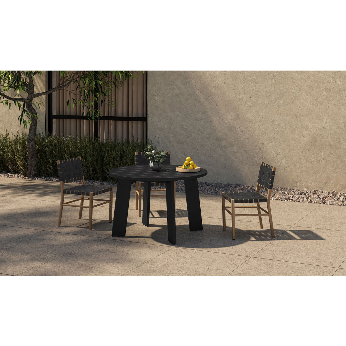 Modern European furniture - Black Woven Outdoor Dining Chair - www.oroa.com | Oroa.com