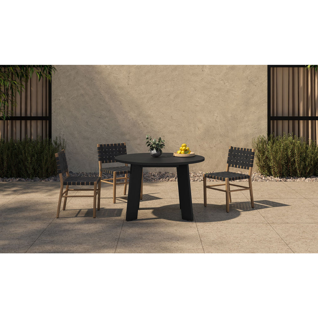 Modern European furniture - Black Woven Outdoor Dining Chair - www.oroa.com | Oroa.com