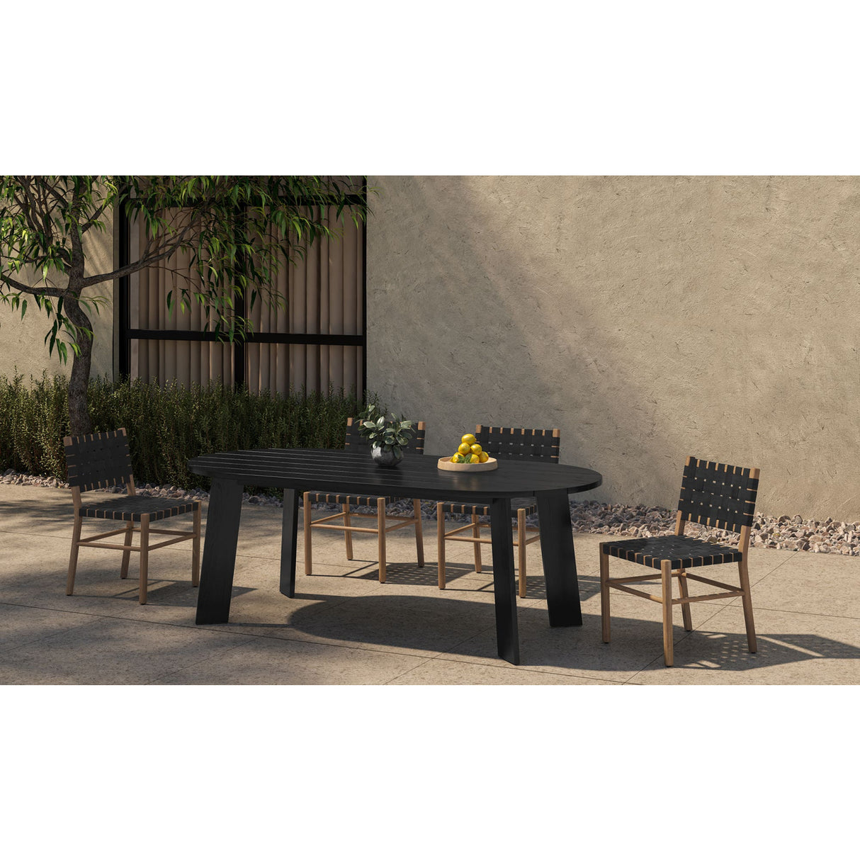 Modern European furniture - Black Woven Outdoor Dining Chair - www.oroa.com | Oroa.com