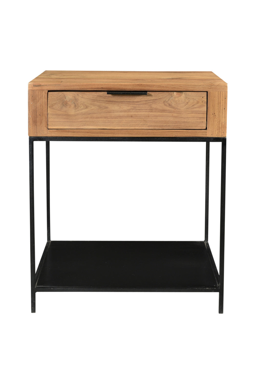 Modern European furniture - Teak & Iron Side Table - www.oroa.com