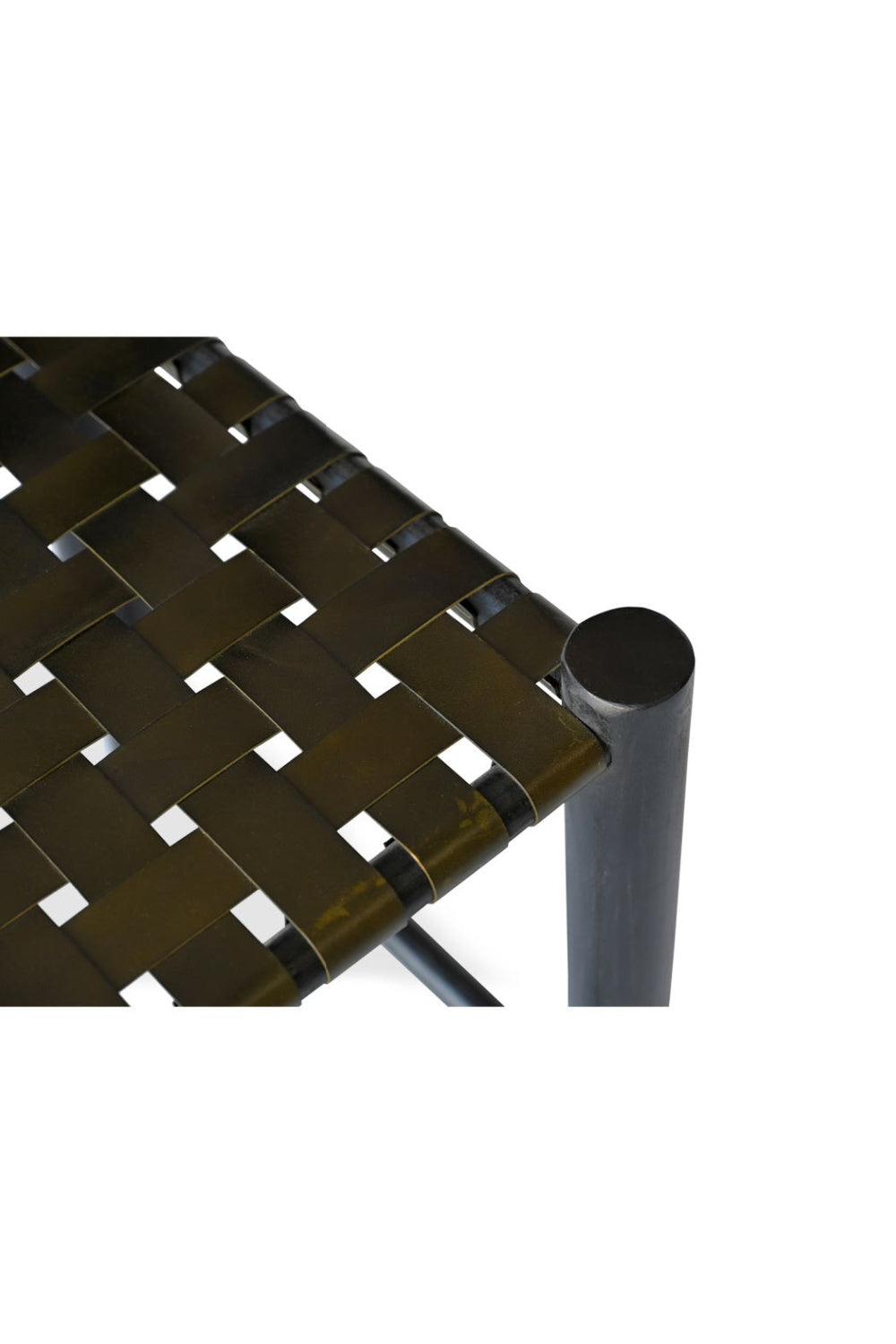 Modern European furniture - Green Woven Leather Stool - www.oroa.com