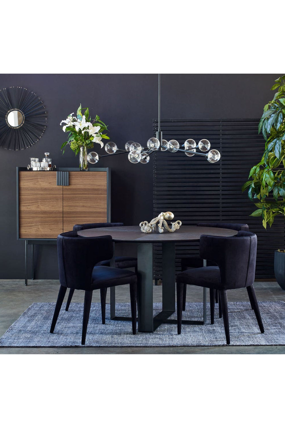Modern European furniture - Black Upholstered Dining Chair - www.oroa.com | Oroa.com