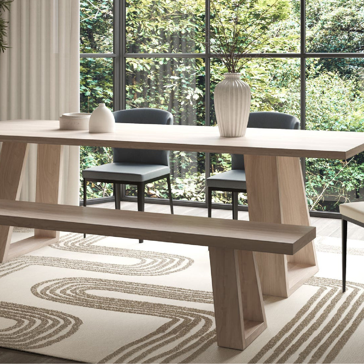 Modern European furniture - Vegan Leather Dining Chair Set (2) - www.oroa.com | Oroa.com