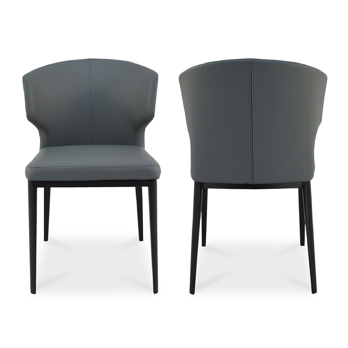 Modern European furniture - Vegan Leather Dining Chair Set (2) - www.oroa.com | Oroa.com