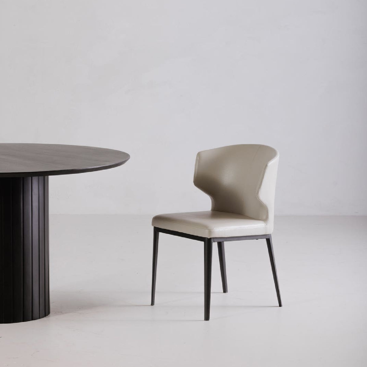 Modern European furniture - Vegan Leather Dining Chair Set (2) - www.oroa.com | Oroa.com