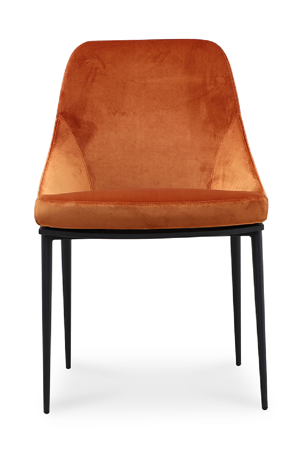 Modern European furniture - Orange Velvet Dining Chairs (2) - www.oroa.com | Oroa.com