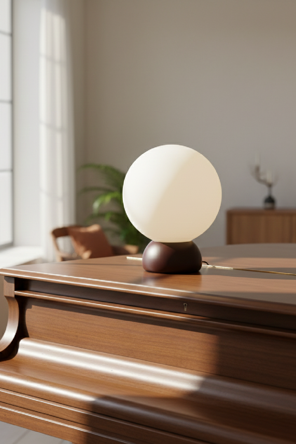 Modern European furniture - Opal Glass Globe Table Lamp - www.oroa.com | Oroa.com
