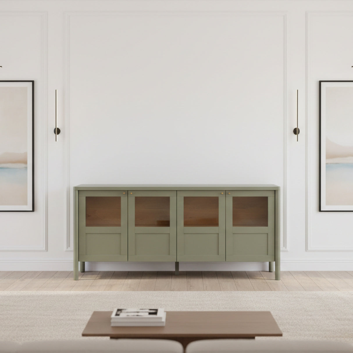 Modern European furniture - Solid Pine 4-Door Sideboard - www.oroa.com | Oroa.com