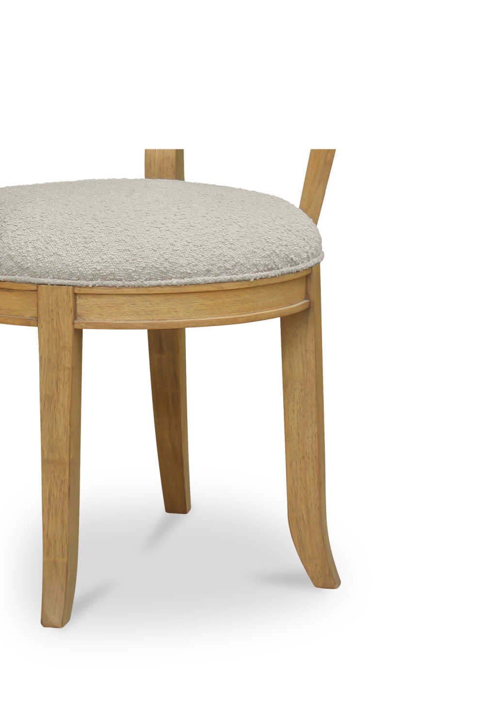 Wire-brushed Rubberwood Dining Chair | Novi Living Carlos | Oroa.com