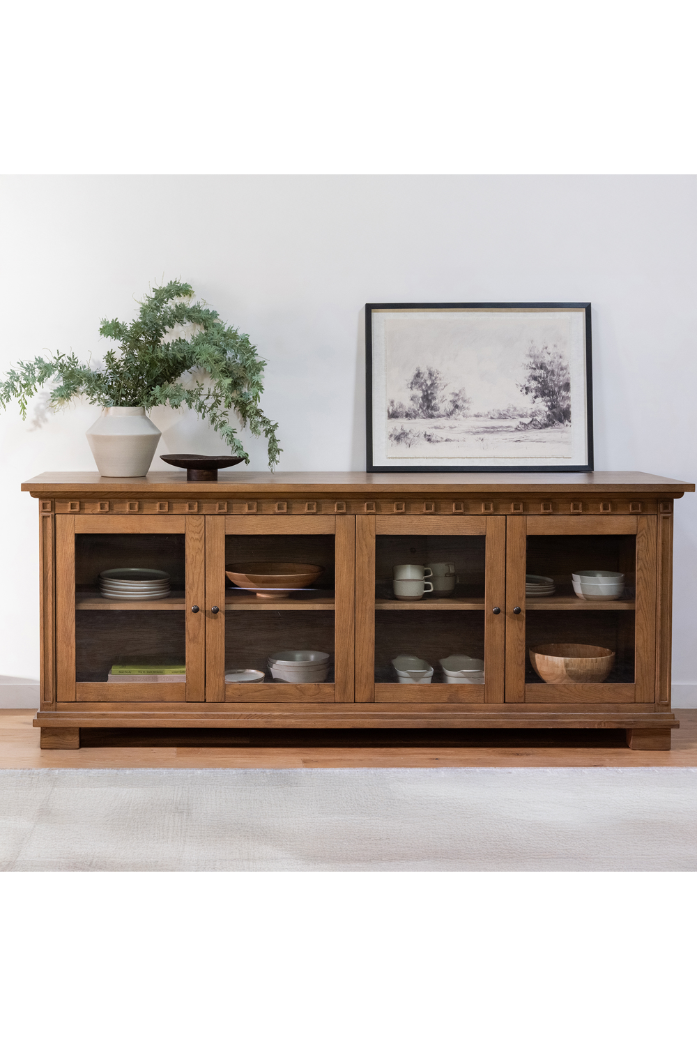 Modern European furniture - Brown Ash 4-Door Sideboard - www.oroa.com | Oroa.com