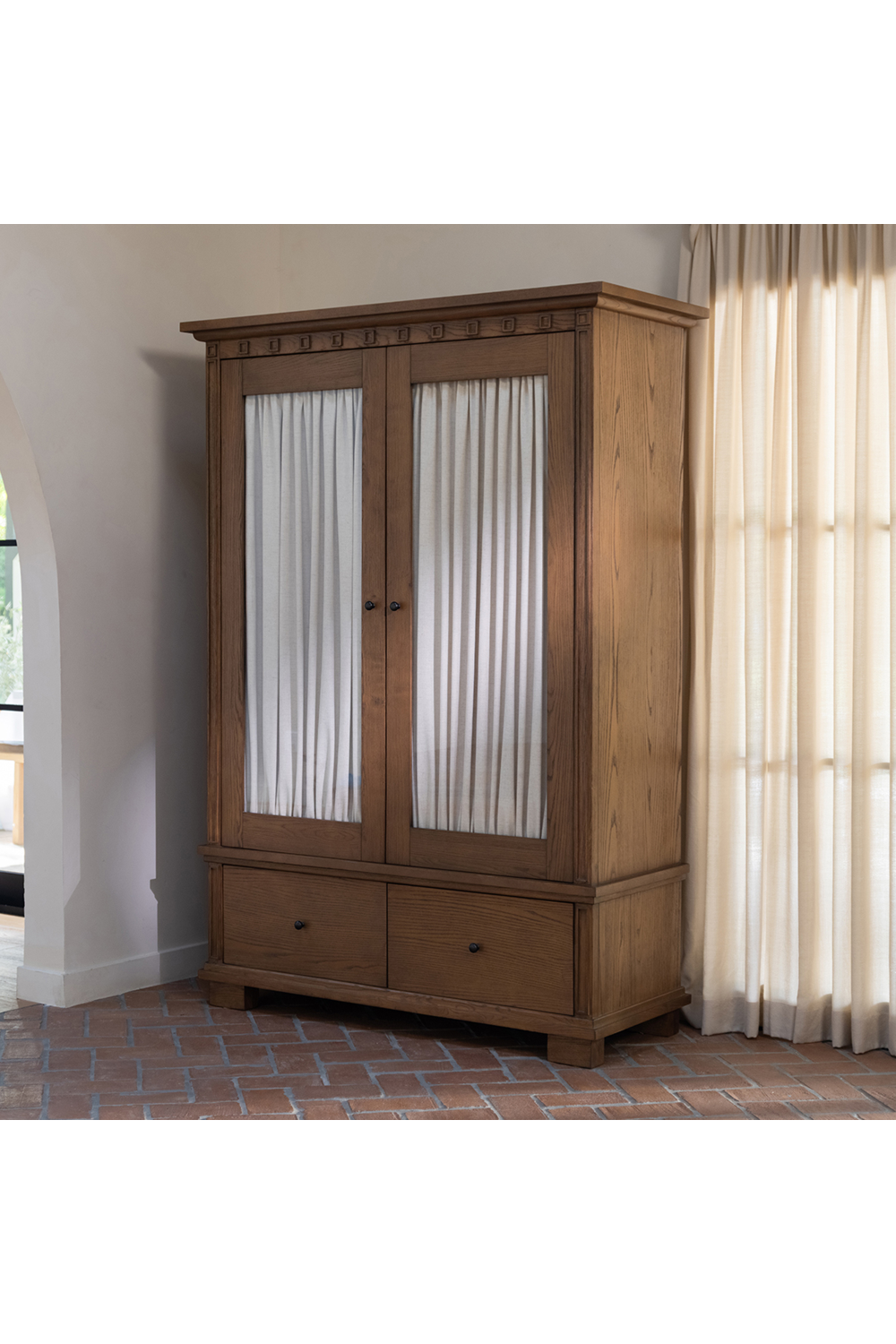 Modern European furniture - Brown Ash 2-Door Tall Cabinet - www.oroa.com | Oroa.com