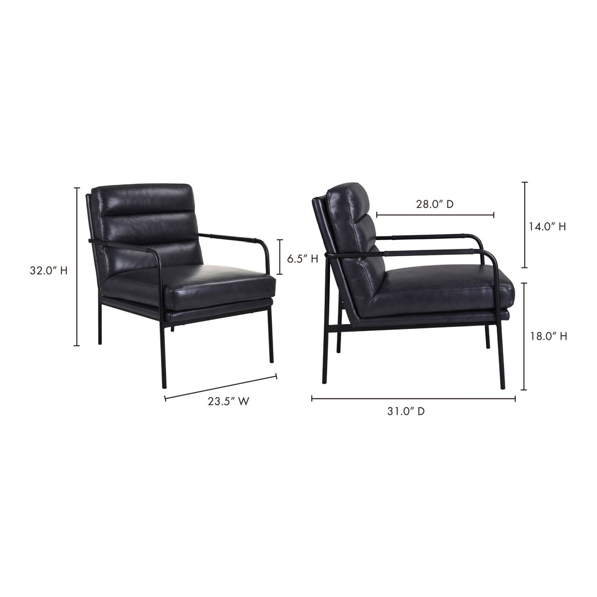 Modern European furniture - Leather Classic Lounge Armchair - www.oroa.com | Oroa.com