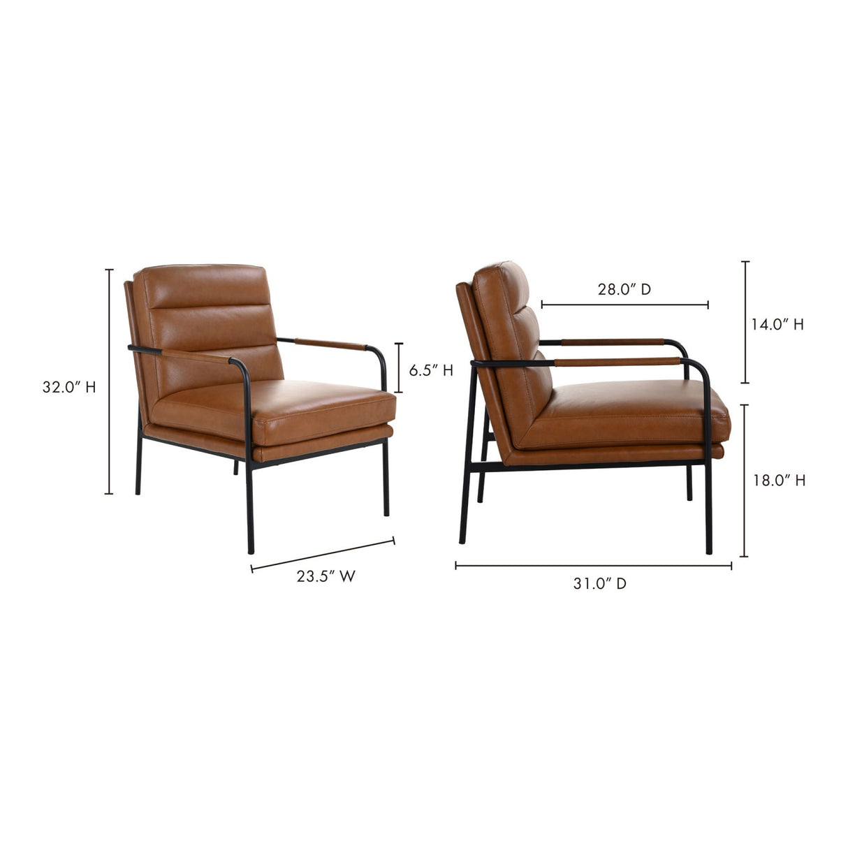 Modern European furniture - Leather Classic Lounge Armchair - www.oroa.com | Oroa.com