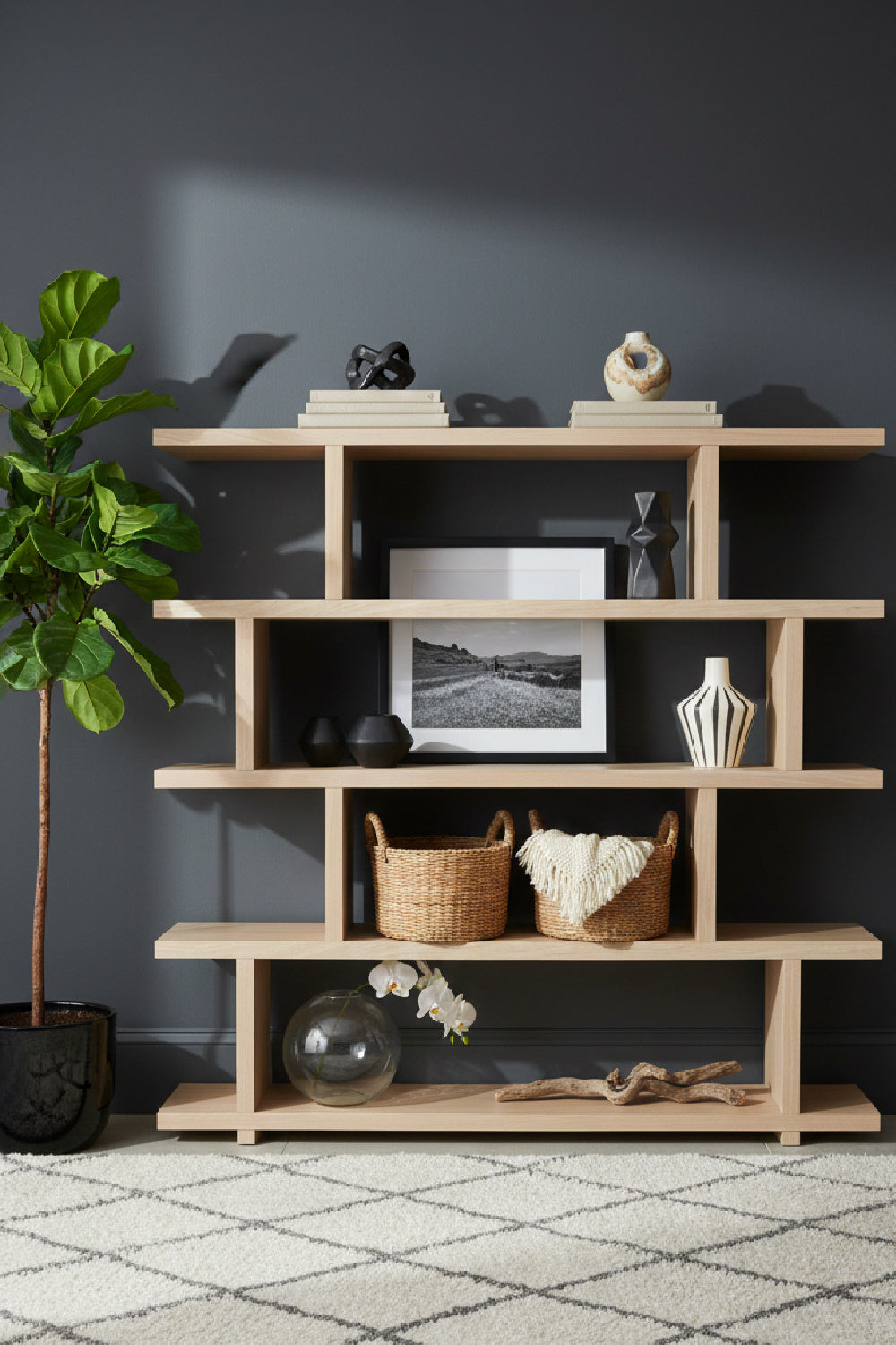 Modern European furniture - White Oak Veneer Shelf - www.oroa.com | Oroa.com