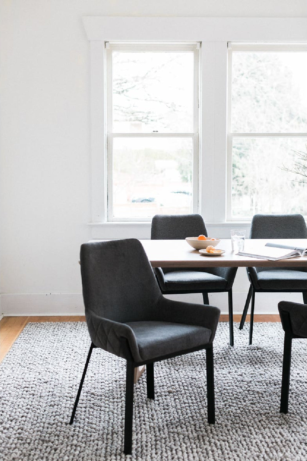 Modern European furniture - Quilted Upholstered Dining Chairs (2) - www.oroa.com