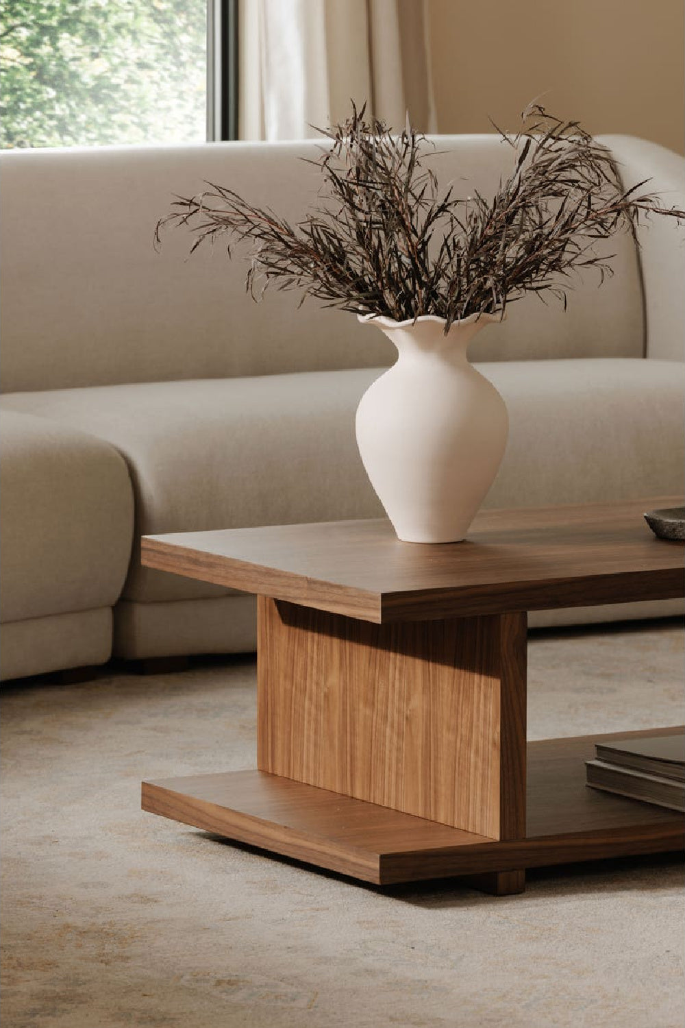 Modern European furniture - Walnut Open-Shelf Coffee Table - www.oroa.com | Oroa.com
