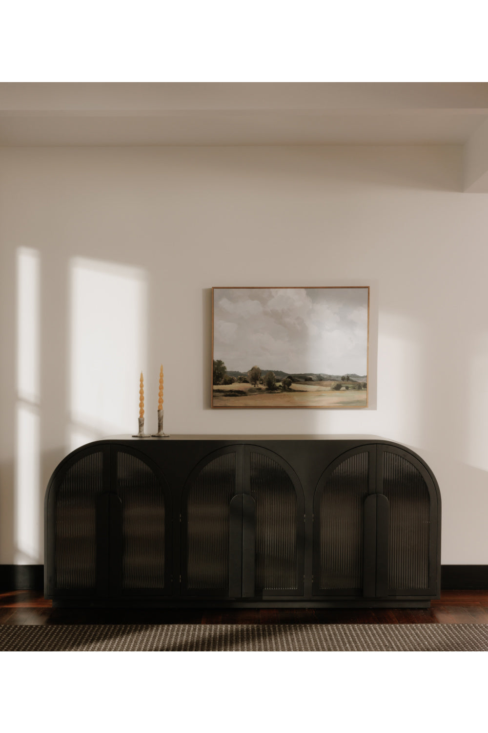 Modern European furniture - Black Arched 6-Door Sideboard - www.oroa.com | Oroa.com