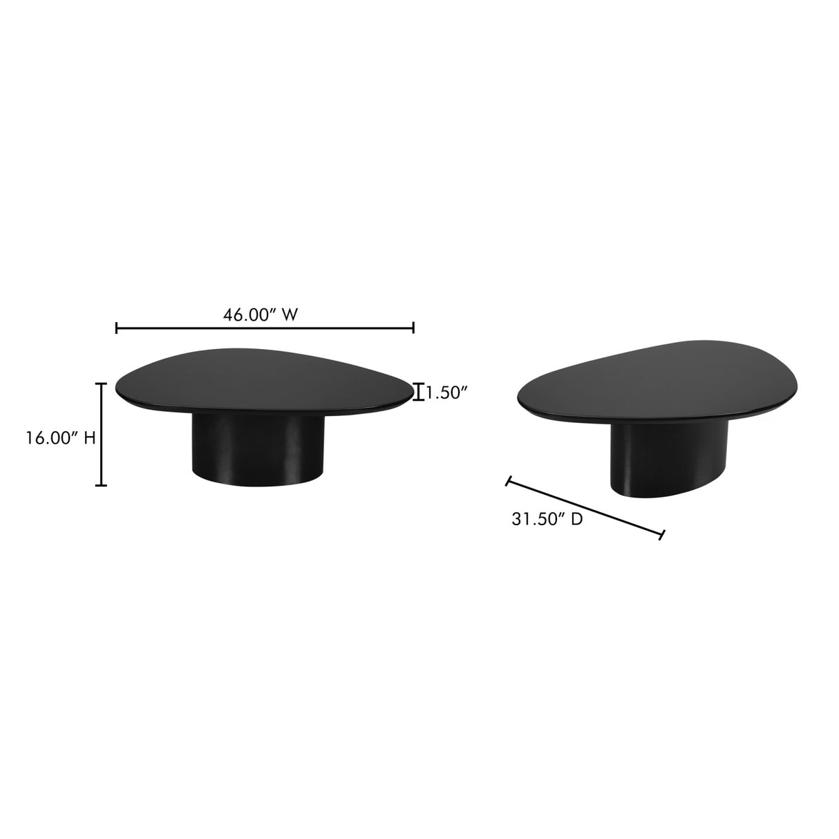 Modern European furniture - Organic-Shaped Lacquered Coffee Table - www.oroa.com | Oroa.com