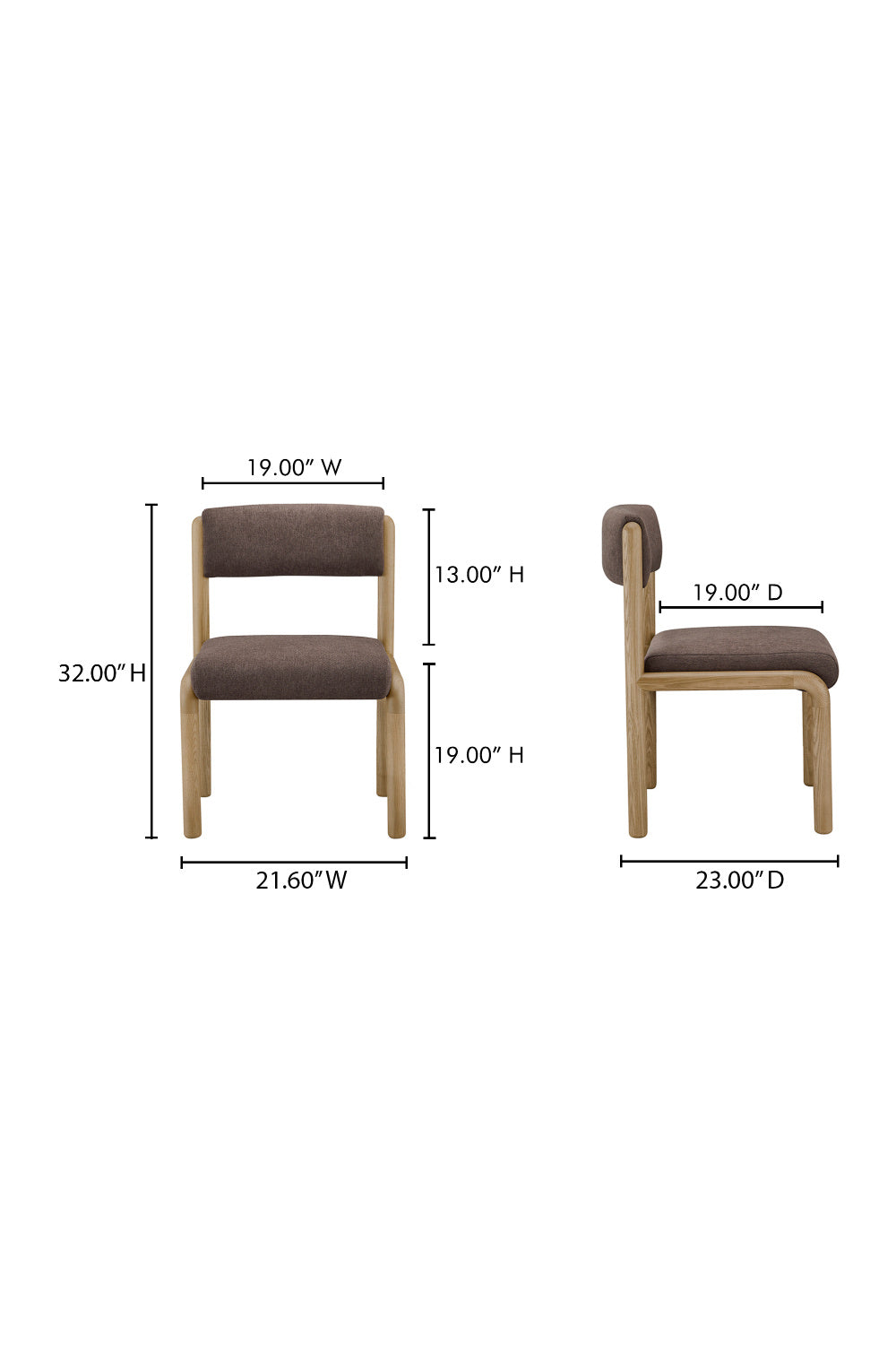 Modern European furniture - Solid Ash Framed Dining Chairs (2) - www.oroa.com | Oroa.com