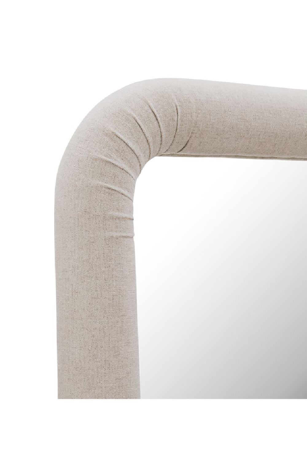 Modern European furniture - Ruched Upholstered Floor Mirror - www.oroa.com | Oroa.com