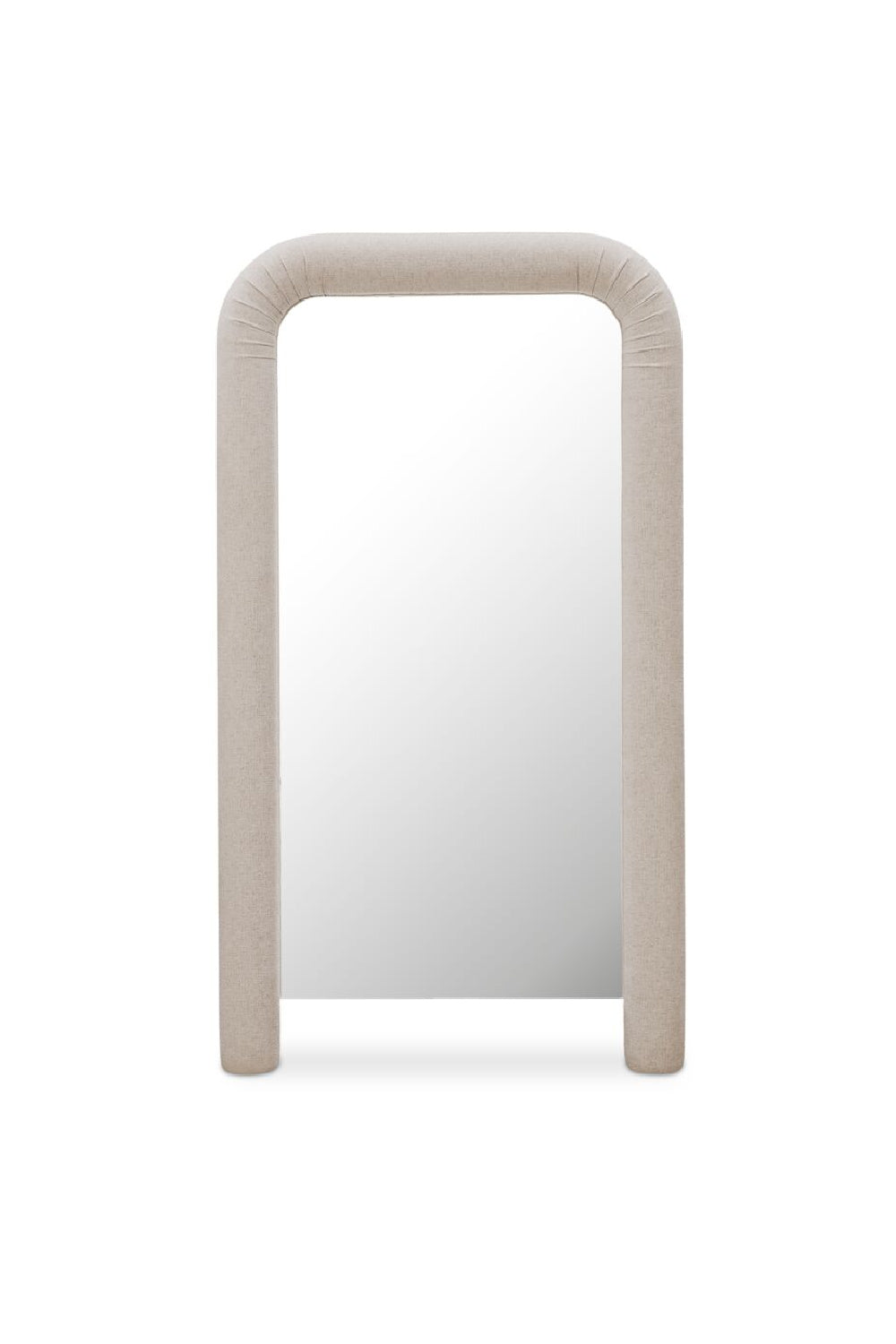 Modern European furniture - Ruched Upholstered Floor Mirror - www.oroa.com | Oroa.com