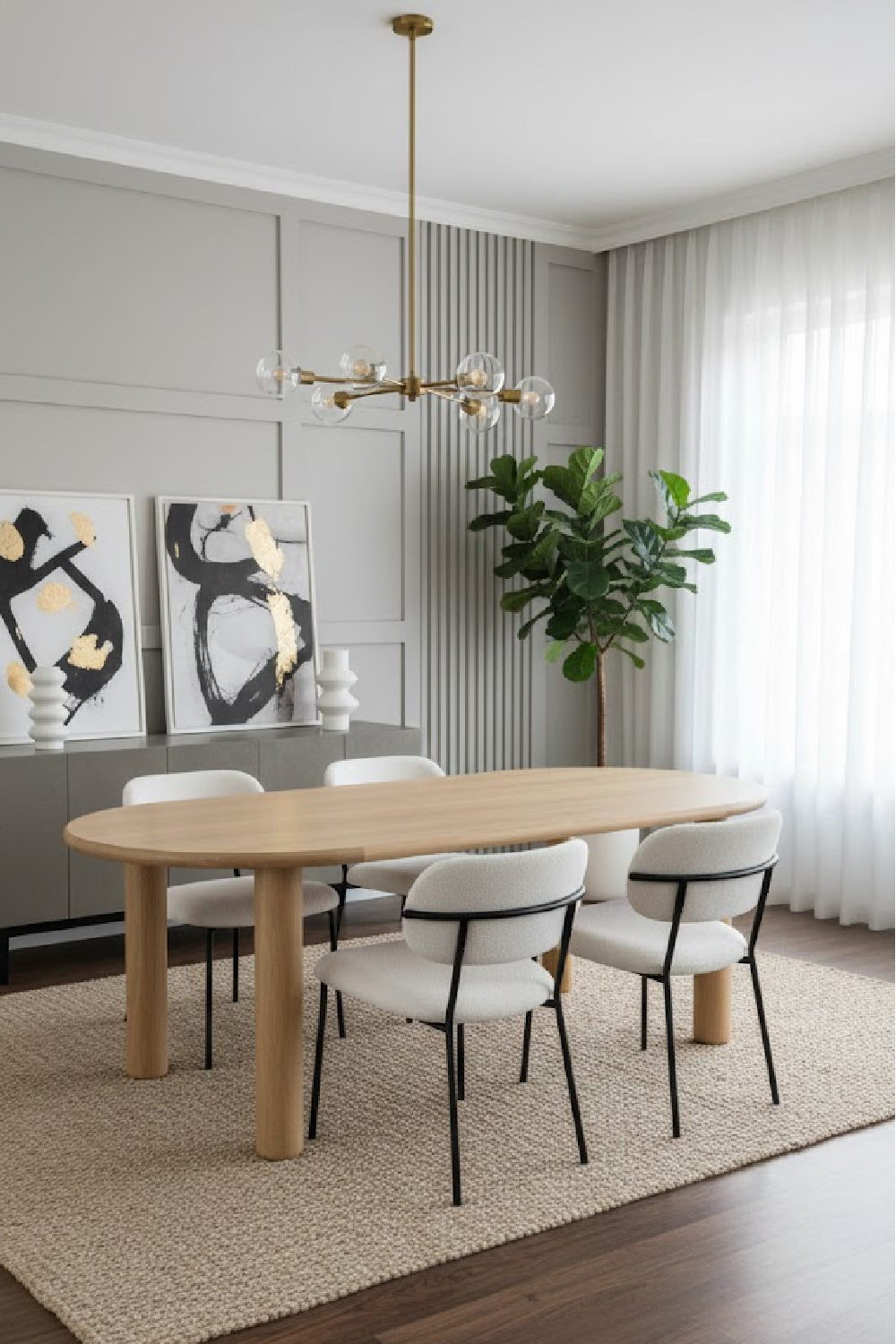 Modern European furniture - Light Oak Oval Dining Table - www.oroa.com | Oroa.com