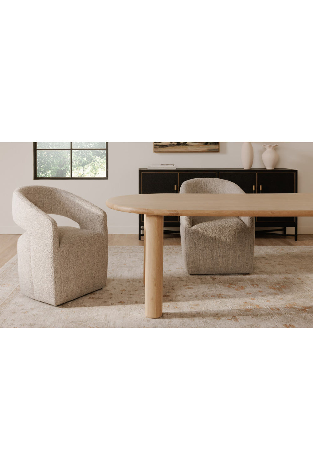 Modern European furniture - Light Oak Oval Dining Table - www.oroa.com | Oroa.com