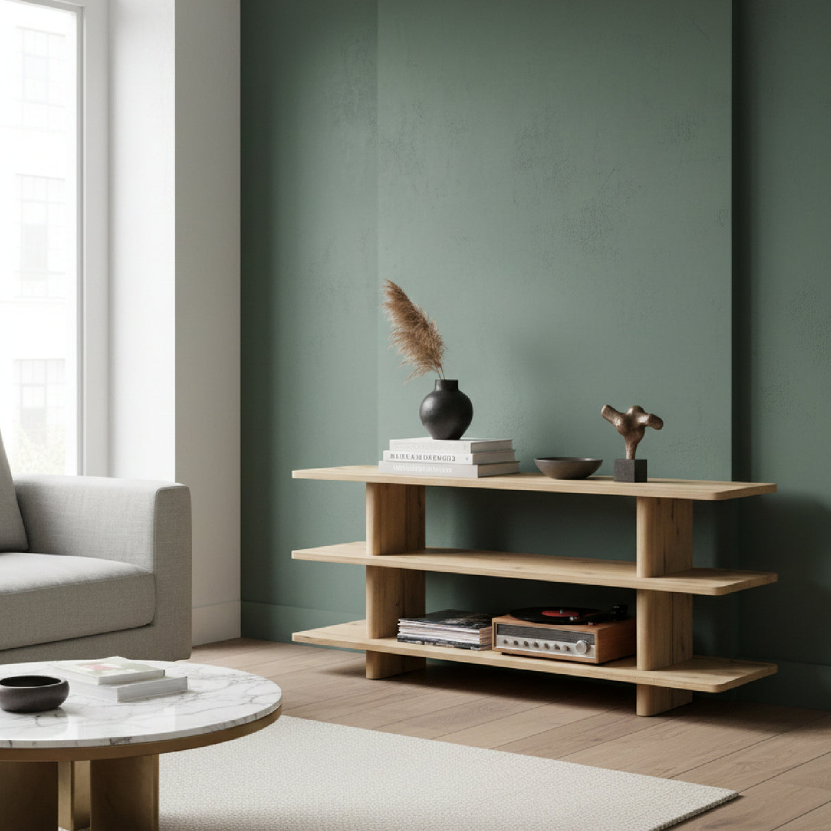 Modern European furniture - Modern Oak Display Bookcase - www.oroa.com | Oroa.com