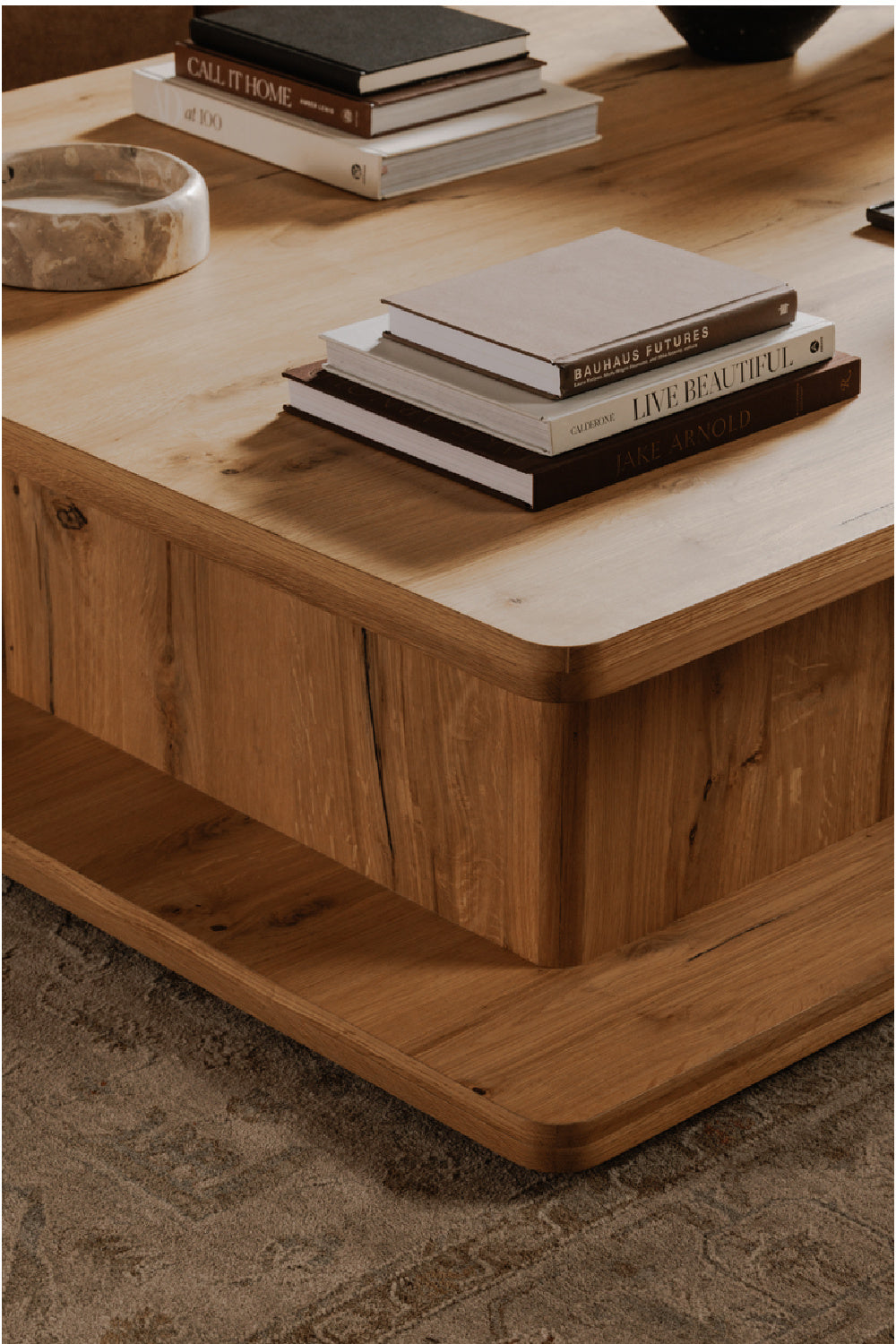 Modern European furniture - Oak Open Storage Coffee Table - www.oroa.com | Oroa.com