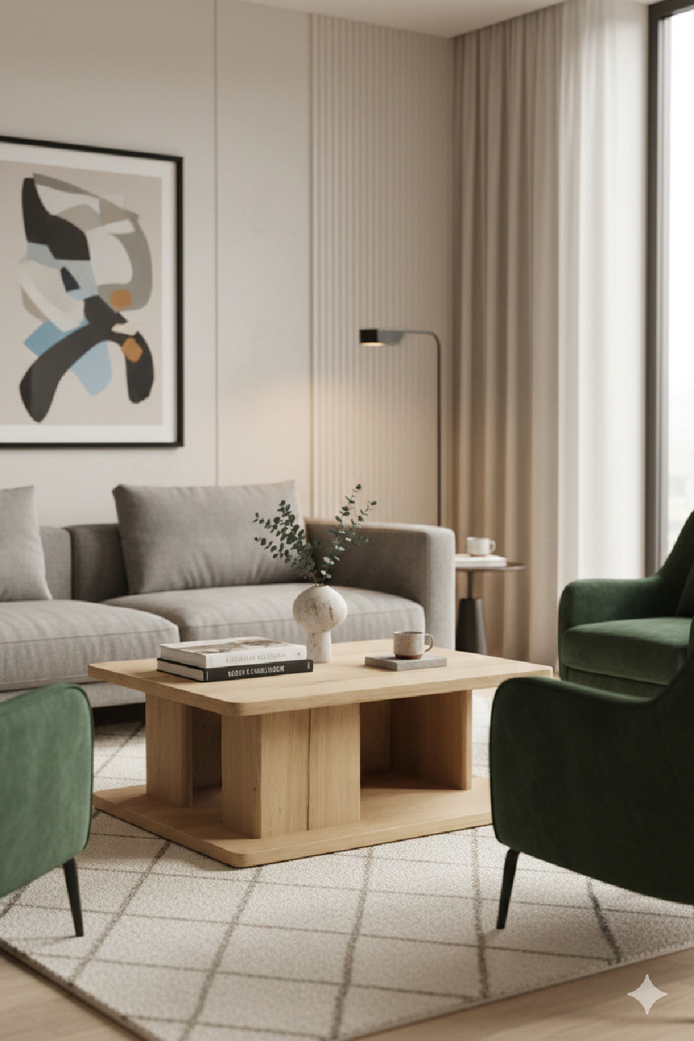 Modern European furniture - Oak Open Storage Coffee Table - www.oroa.com | Oroa.com