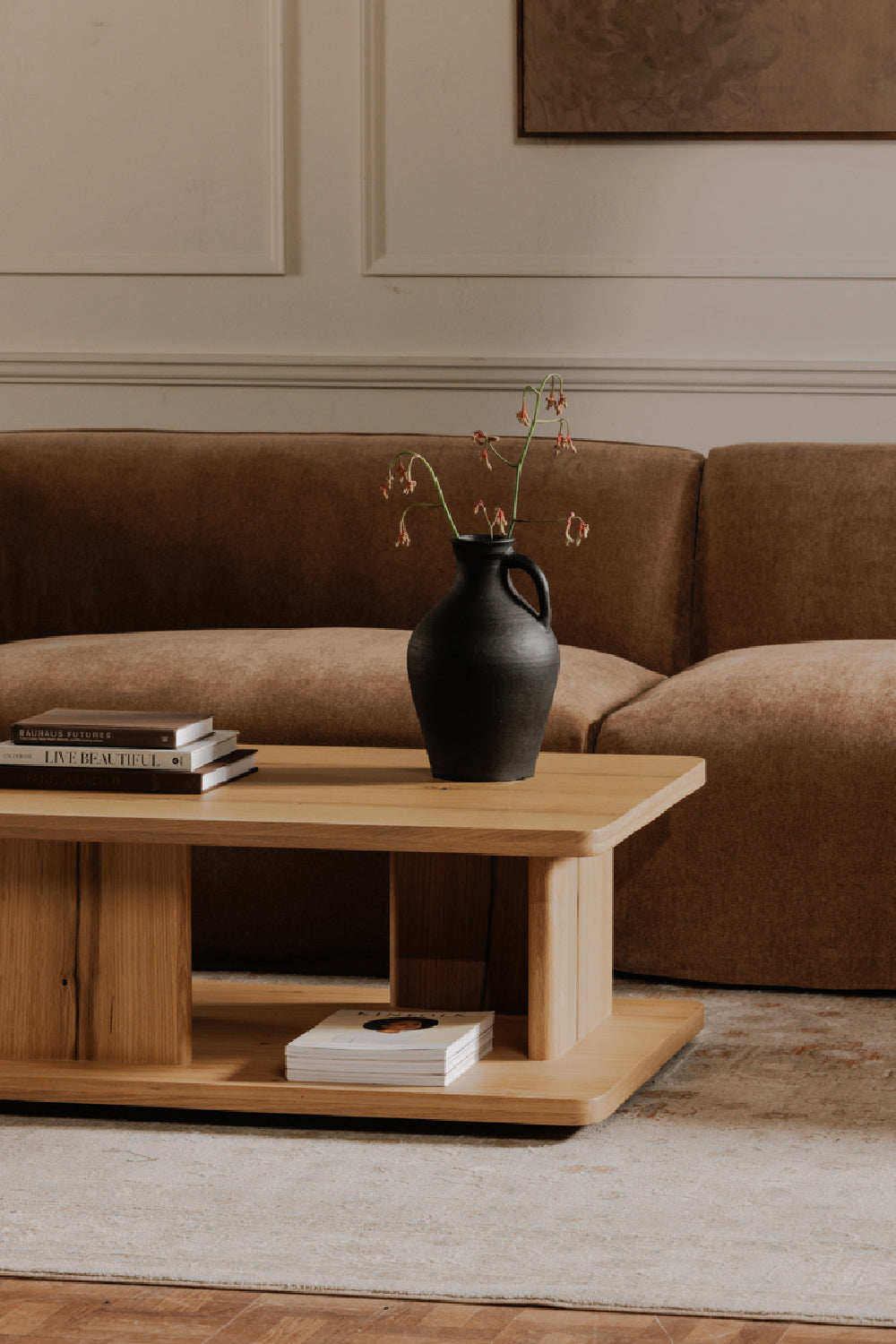 Modern European furniture - Oak Open Storage Coffee Table - www.oroa.com | Oroa.com
