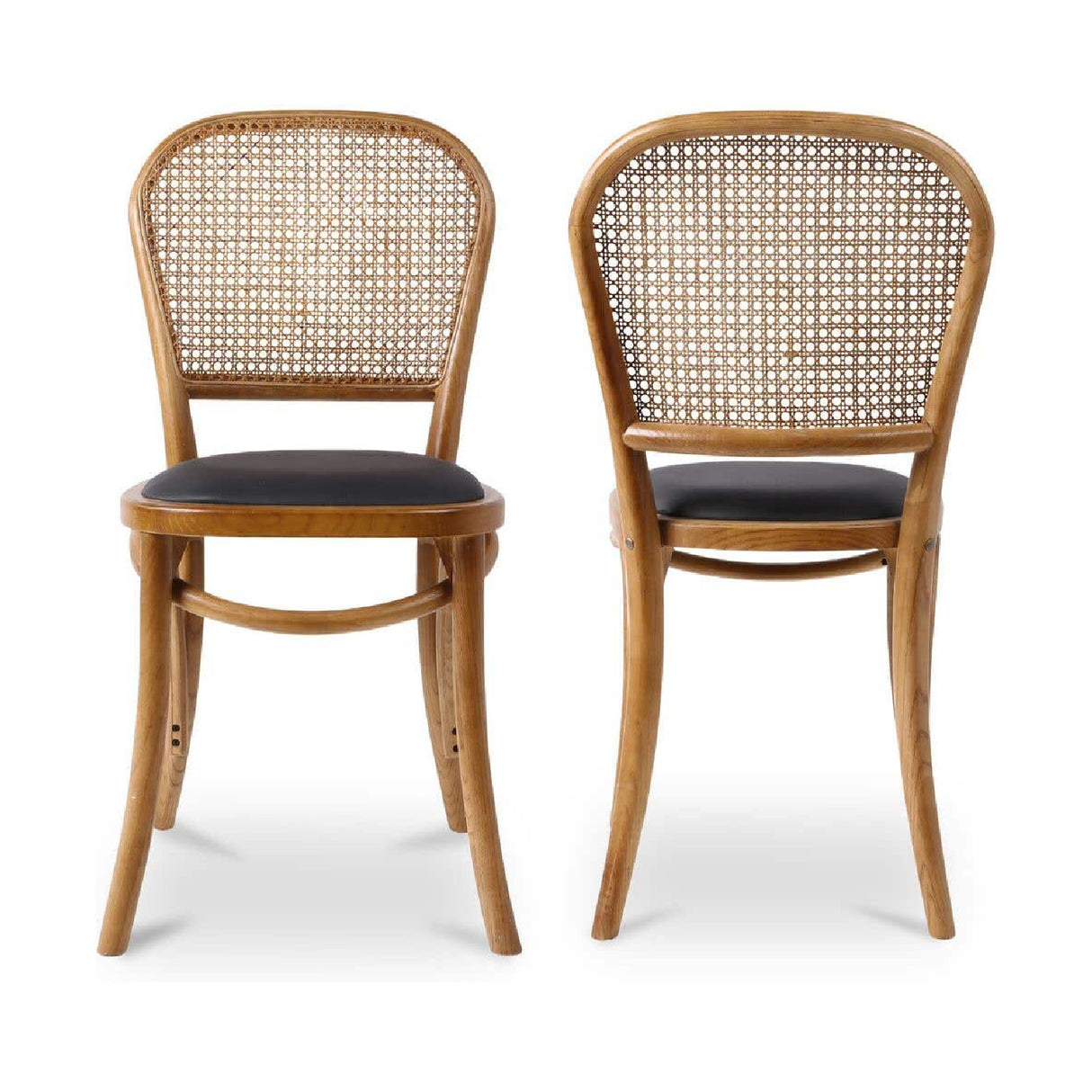 Modern European furniture - Elm-Framed Rattan Dining Chairs (2) - www.oroa.com