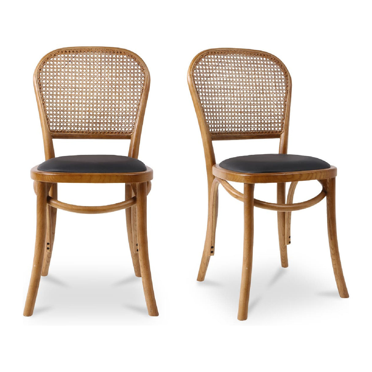 Modern European furniture - Elm-Framed Rattan Dining Chairs (2) - www.oroa.com
