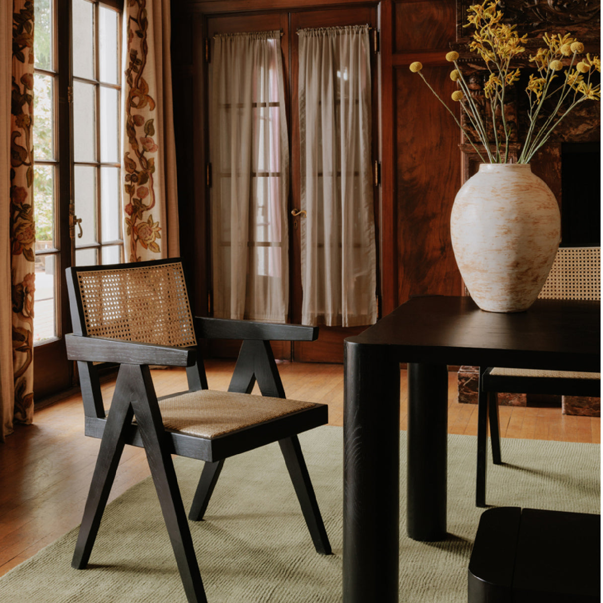 Modern European furniture - Rattan Mid-Century Dining Chairs (2) - www.oroa.com