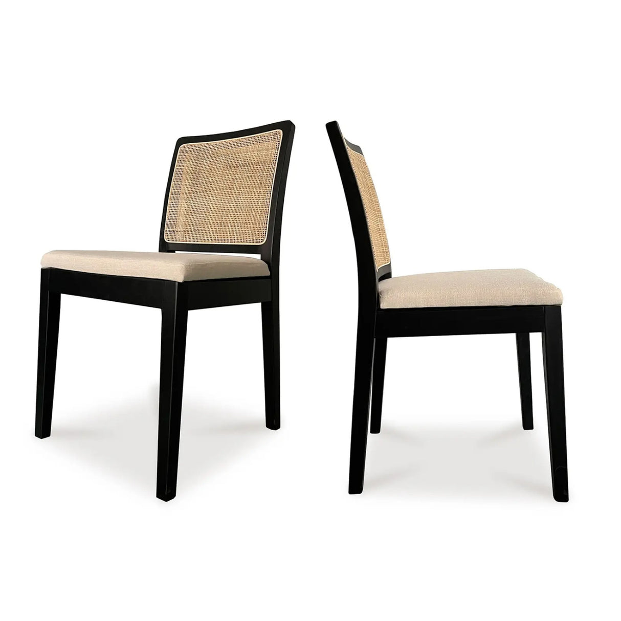 Rattan-Back Dining Chair Set (2) | Novi Living Orville | Oroa.com
