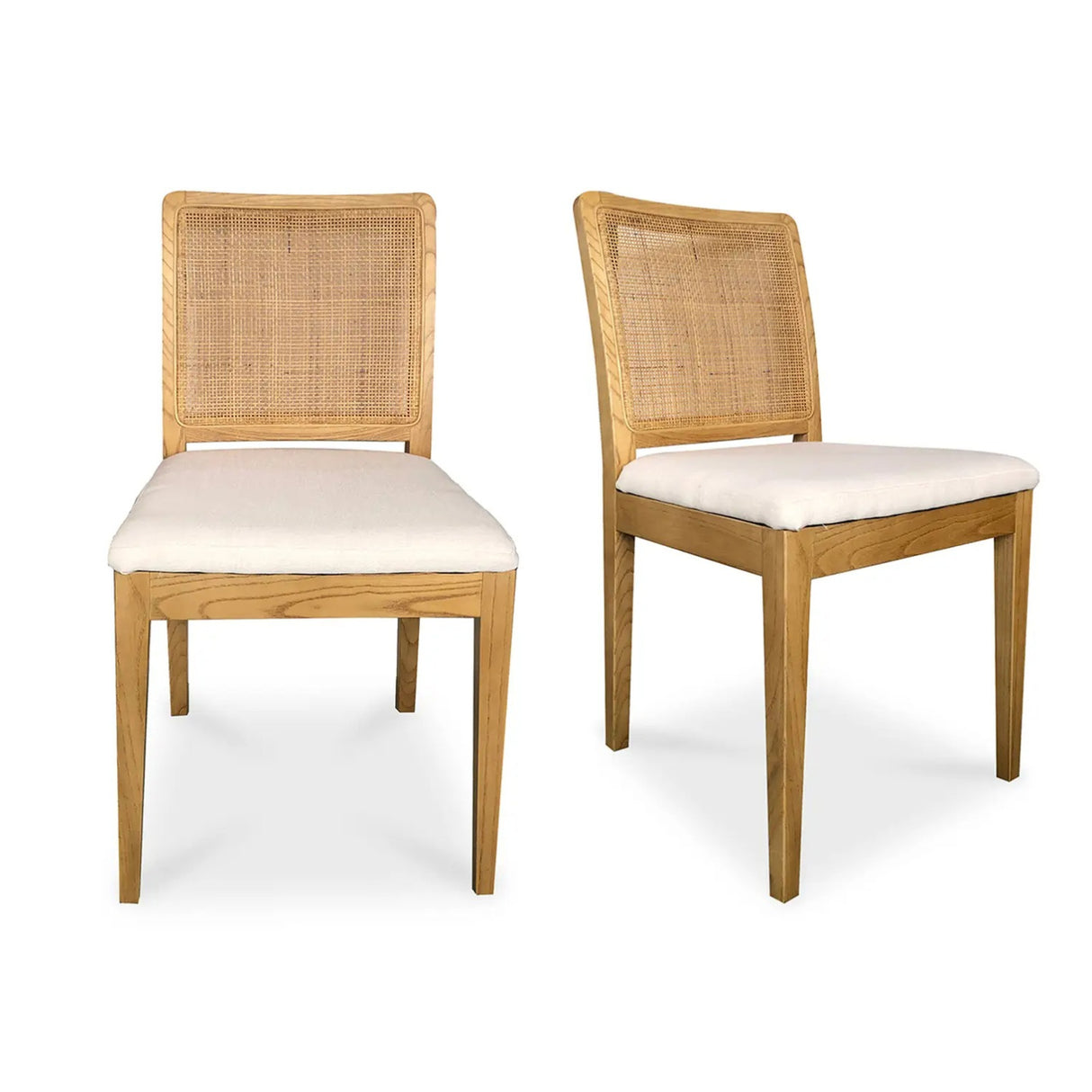 Rattan-Back Dining Chair Set (2) | Novi Living Orville | Oroa.com