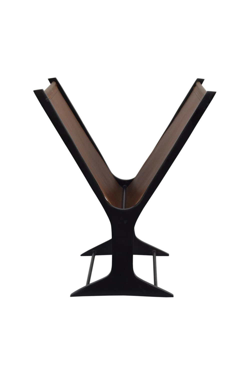 Modern European furniture - Leather & Metal Magazine Rack - www.oroa.com