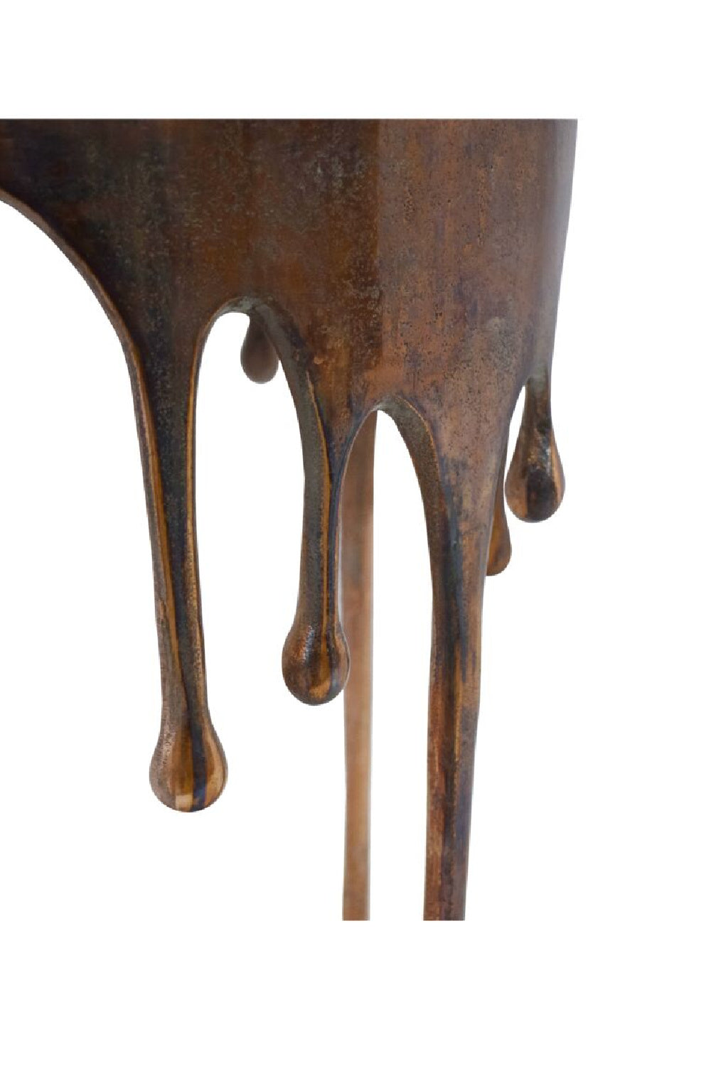 Modern European furniture - Antique Copper Dripping Accent Table - www.oroa.com