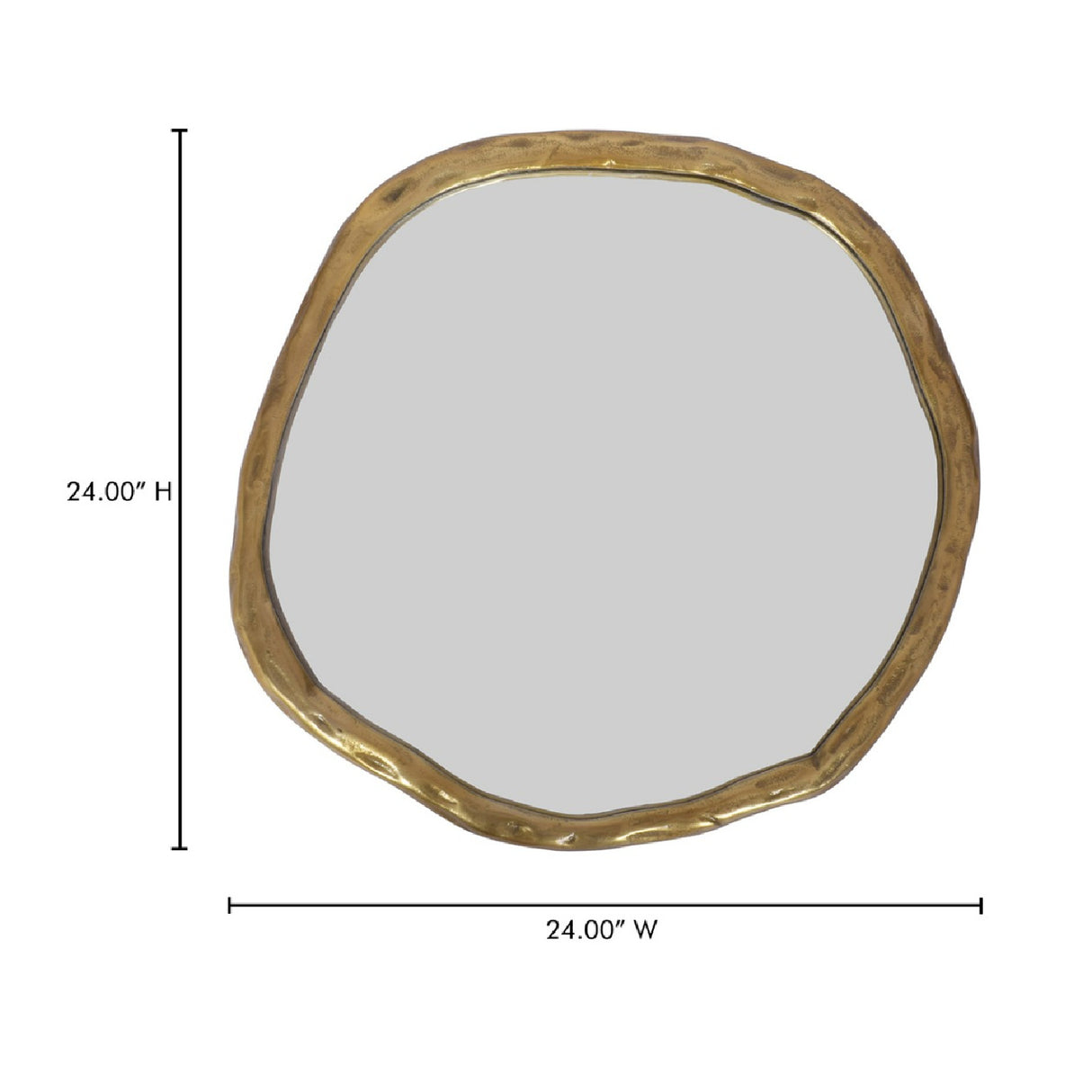Modern European furniture - Organic-Shaped Aluminum Mirror - www.oroa.com | Oroa.com