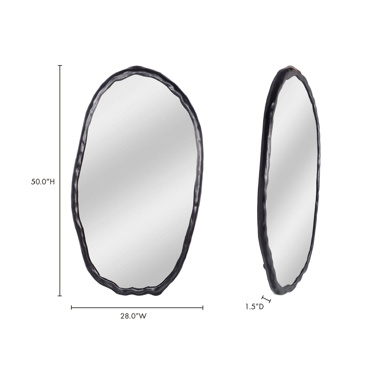 Modern European furniture - Aluminum-Framed Organic Mirror - www.oroa.com | Oroa.com