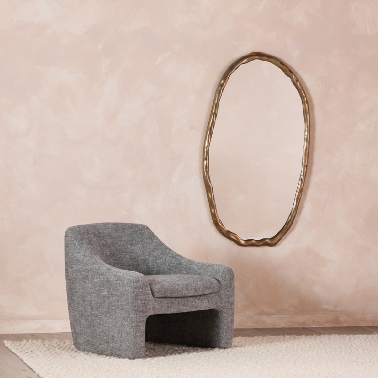 Modern European furniture - Aluminum-Framed Organic Mirror - www.oroa.com | Oroa.com