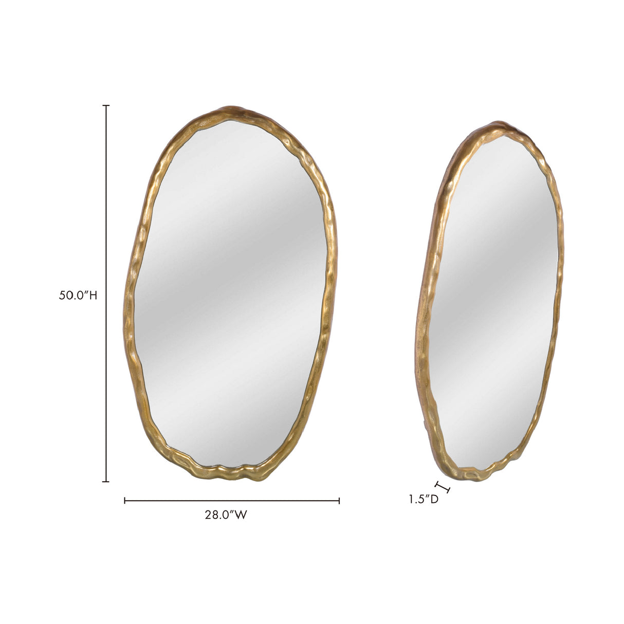Modern European furniture - Aluminum-Framed Organic Mirror - www.oroa.com | Oroa.com