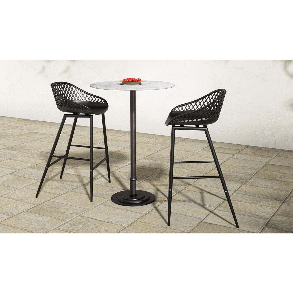 Modern European furniture - White Marble Outdoor Bar Table - www.oroa.com