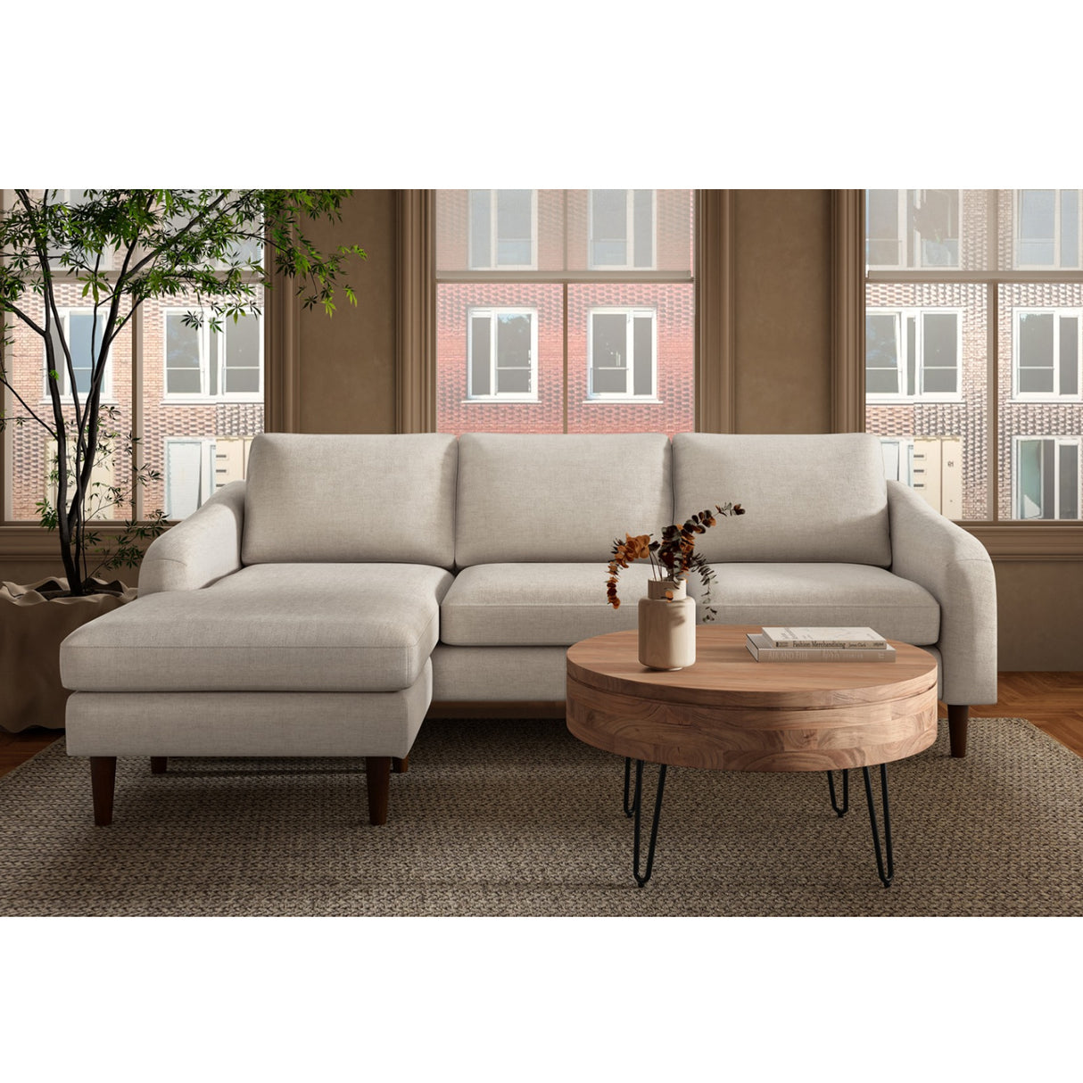 Modern European furniture - Fabric Sectional Sofa - www.oroa.com