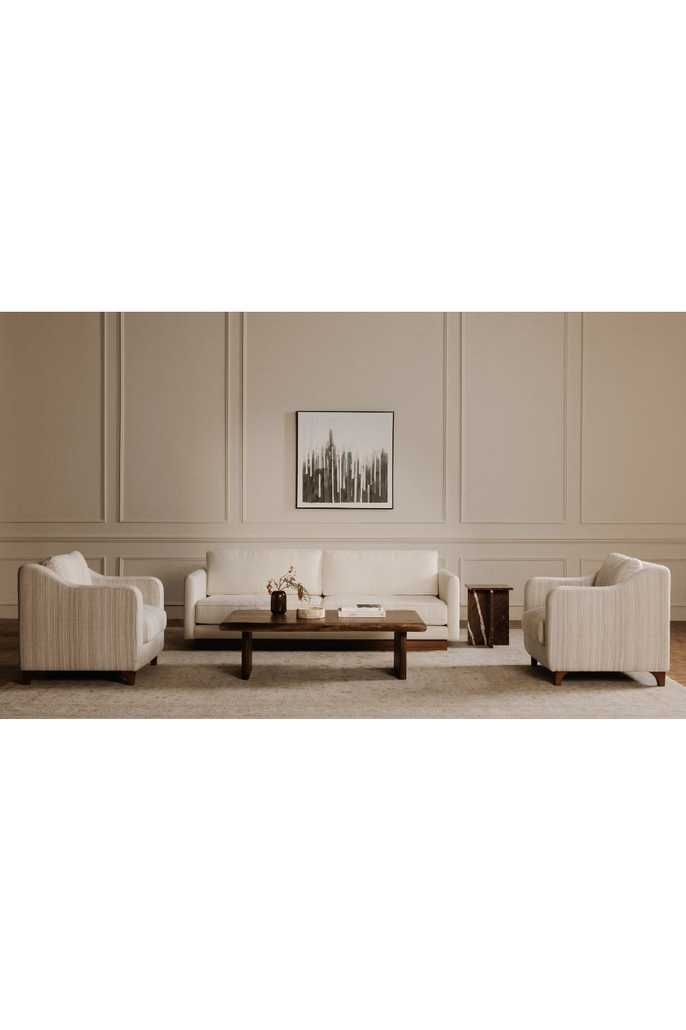 Modern European furniture - Mid-Century Modern White Sofa - www.oroa.com | Oroa.com