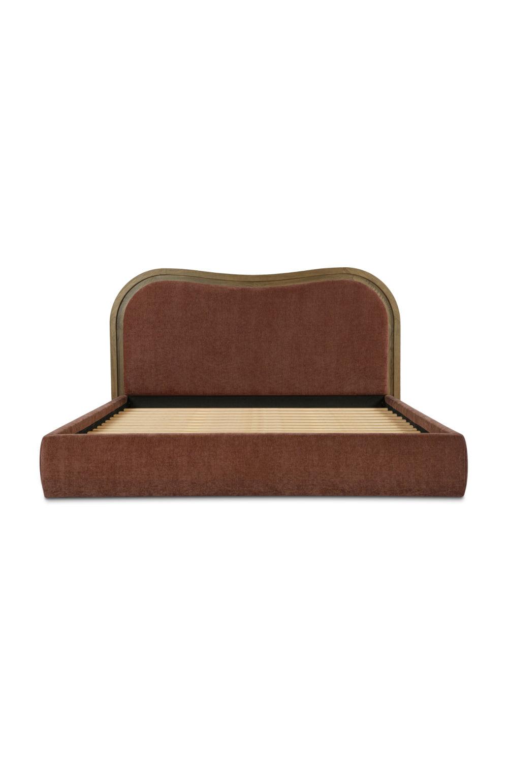 Modern European furniture - Brown Wave Headboard Bed - www.oroa.com | Oroa.com