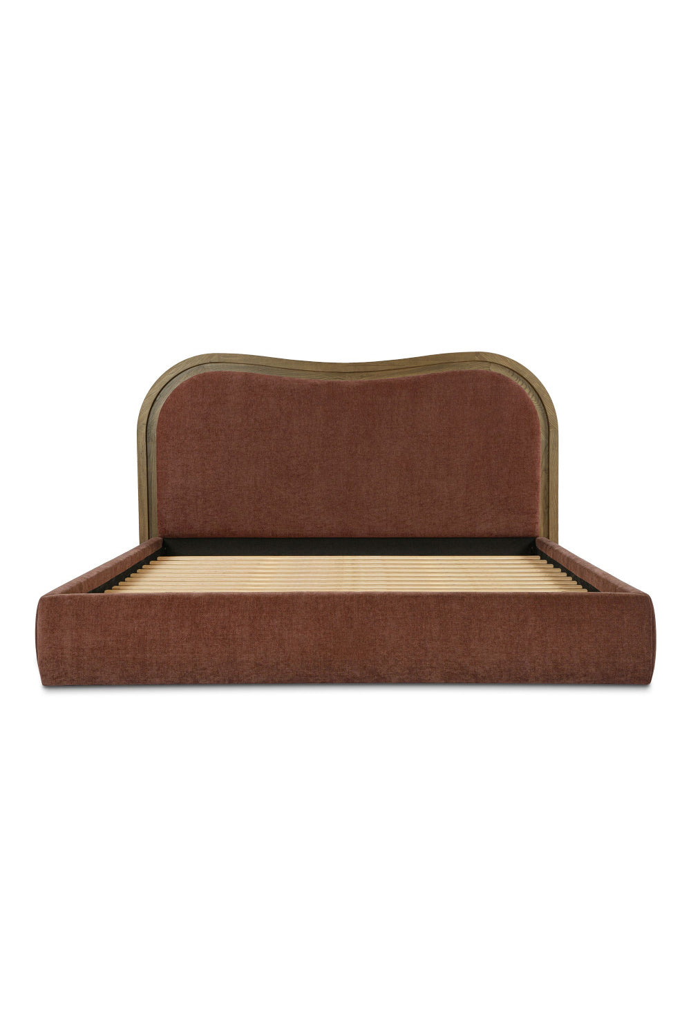 Modern European furniture - Brown Wave Headboard Bed - www.oroa.com | Oroa.com