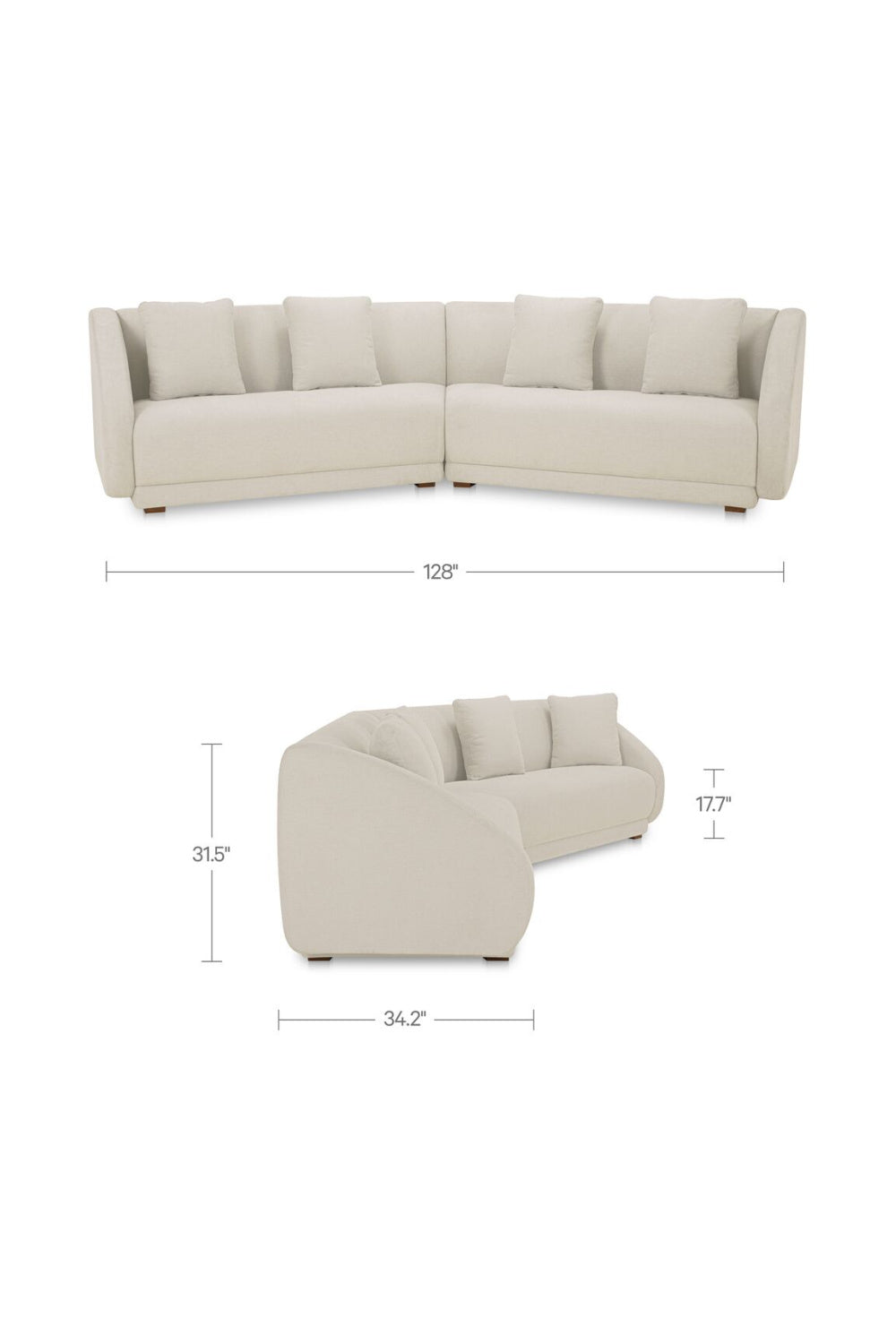 Modern European furniture - Contemporary Modular 2-Piece Sofa - www.oroa.com | Oroa.com