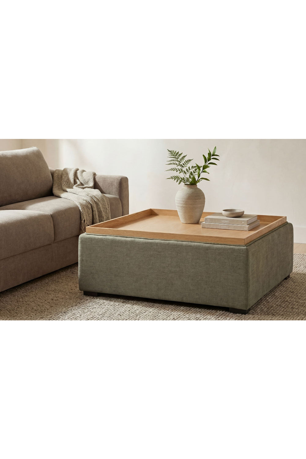 Modern European furniture - Square Tray Storage Ottoman - www.oroa.com | Oroa.com