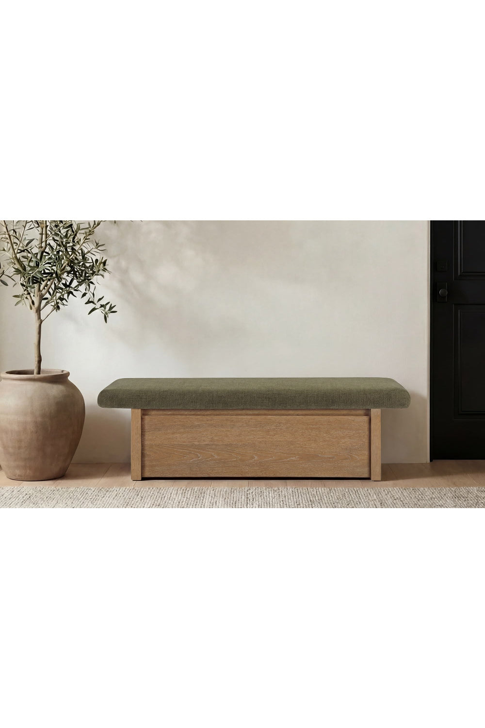 Modern European furniture - Chenille Storage Bench - www.oroa.com | Oroa.com